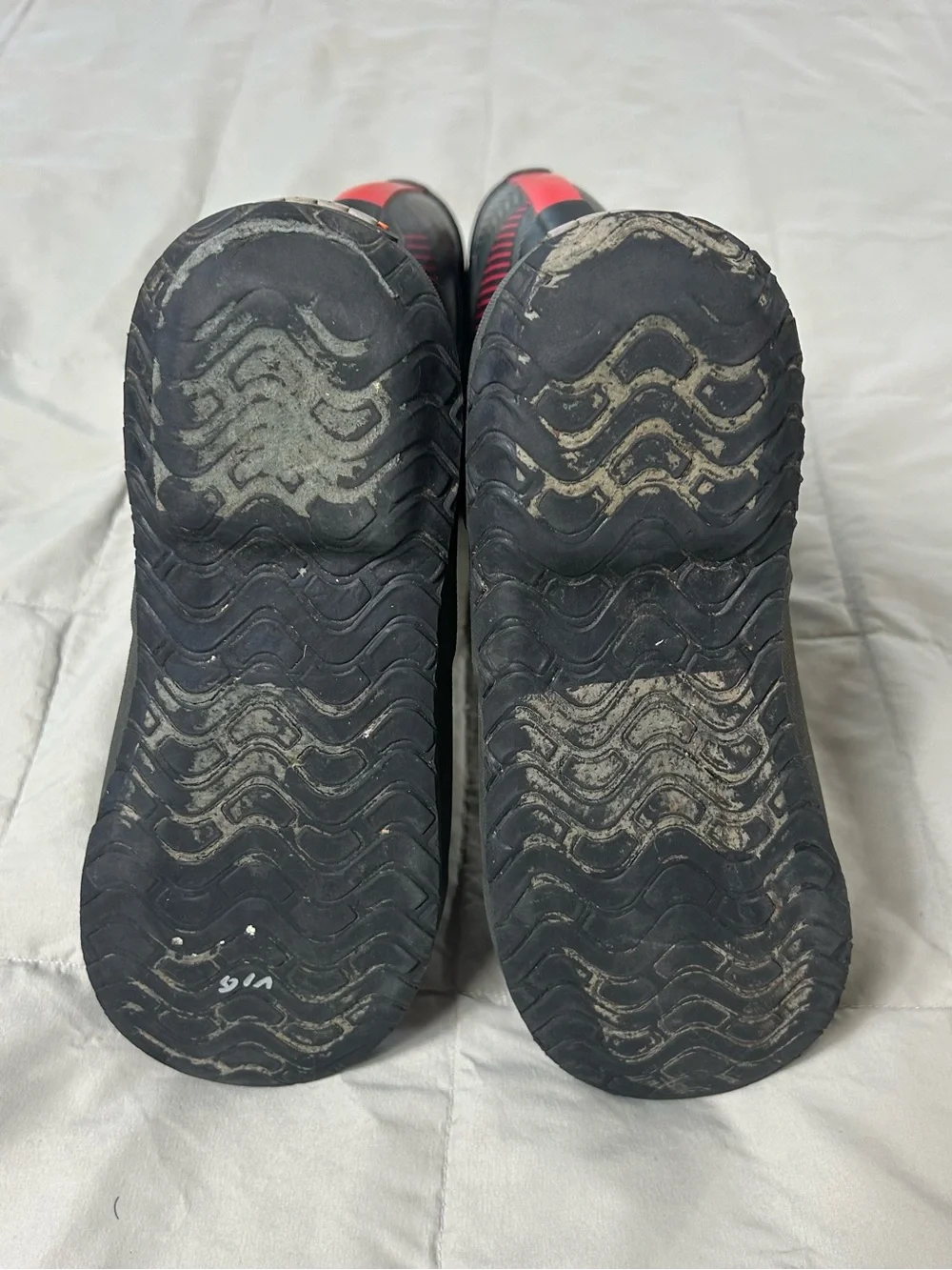 Bogs Kids Black and Red Geometric Rain Boots, Waterproof, Youth Size 5